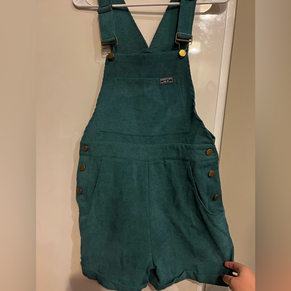 Corduroy green overalls